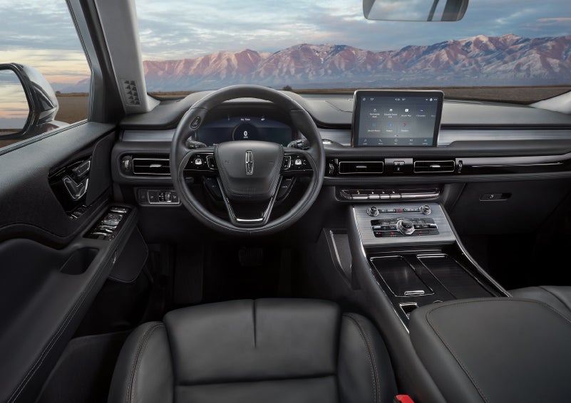 The interior of a Lincoln Aviator® SUV is shown | Caruso Lincoln in Long Beach CA
